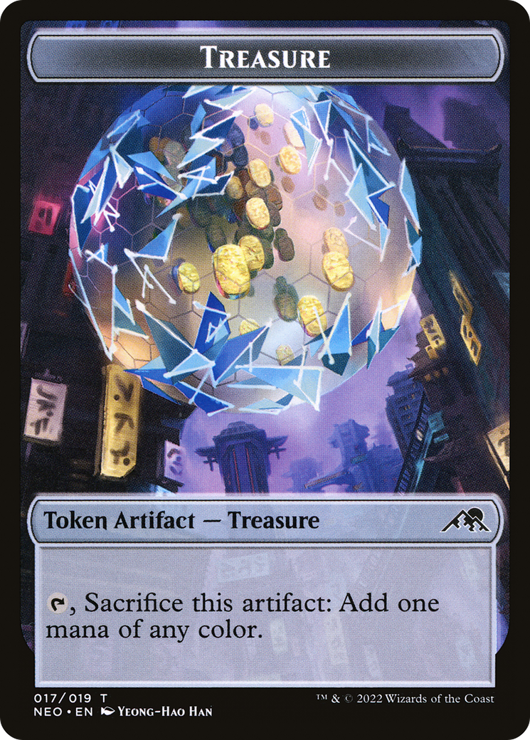 Treasure Token [Kamigawa: Neon Dynasty Tokens] | Silver Goblin