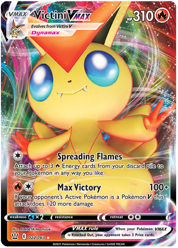 Victini VMAX (022/163) [Sword & Shield: Battle Styles] | Silver Goblin