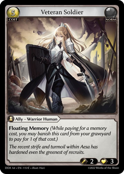 Veteran Soldier (115) [Dawn of Ashes: 1st Edition] Foil