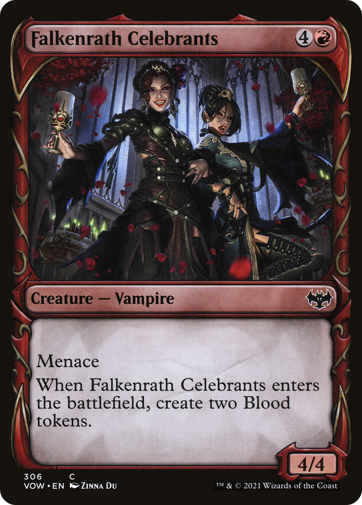 Falkenrath Celebrants (Showcase Fang Frame) [Innistrad: Crimson Vow] | Silver Goblin