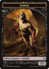 Zombie // Worm Double-Sided Token [Commander 2016 Tokens] | Silver Goblin