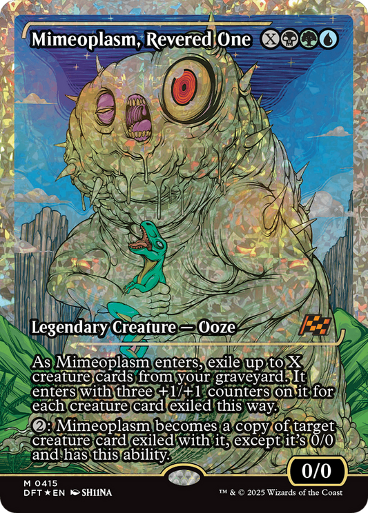 Mimeoplasm, Revered One (Showcase) (Fracture Foil) Foil (415) - Aetherdrift
