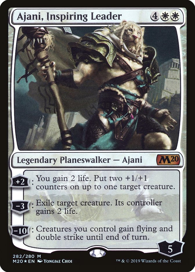 Ajani, Inspiring Leader [Core Set 2020] | Silver Goblin