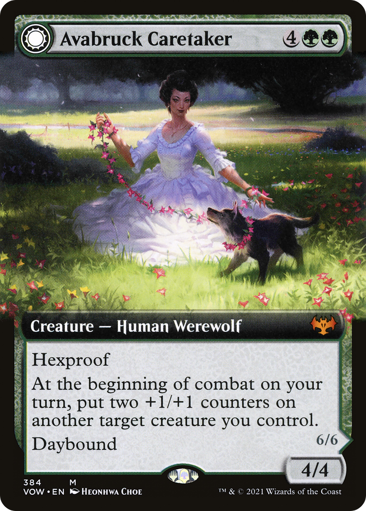 Avabruck Caretaker // Hollowhenge Huntmaster (Extended Art) [Innistrad: Crimson Vow] | Silver Goblin