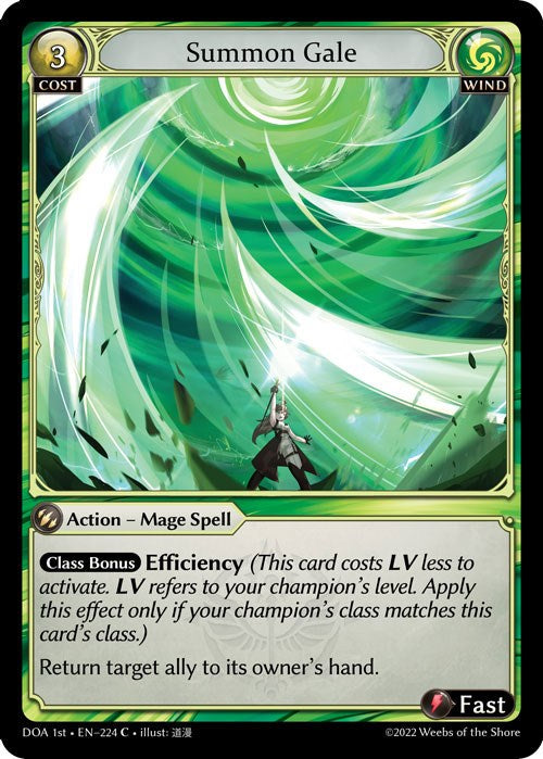 Summon Gale (224) [Dawn of Ashes: 1st Edition] Foil
