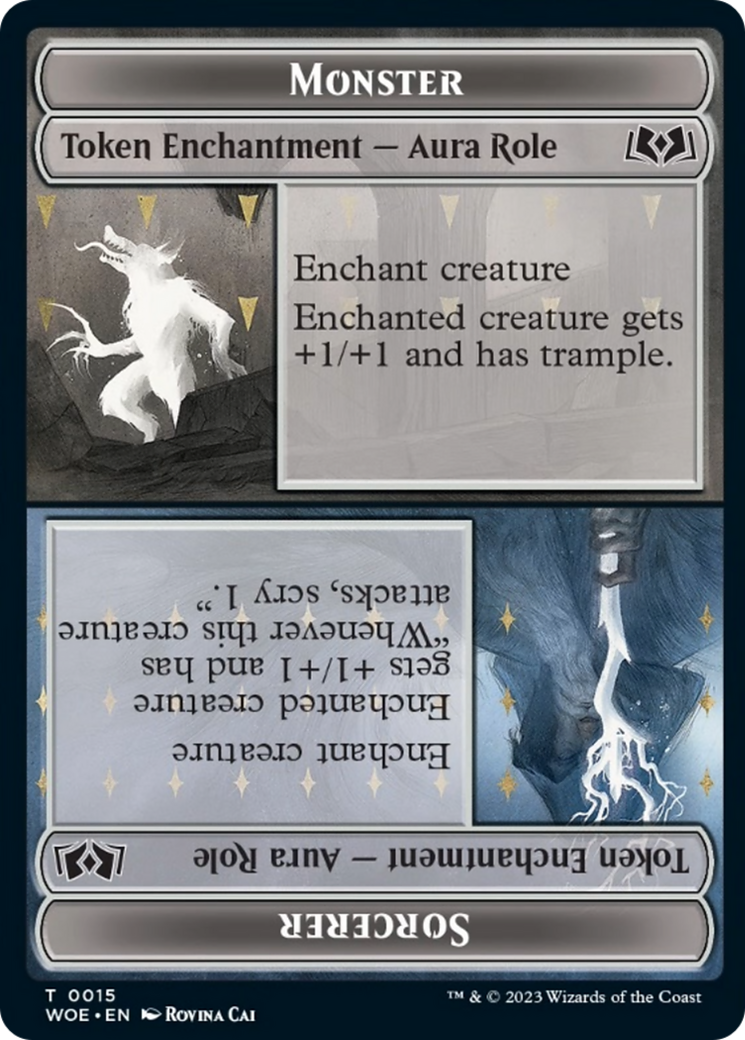 Monster Role // Sorcerer Role Token [Wilds of Eldraine Tokens] | Silver Goblin