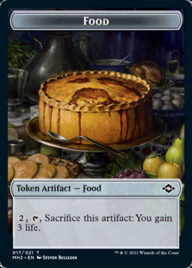 Beast // Food (17) Double-Sided Token [Modern Horizons 2 Tokens] | Silver Goblin