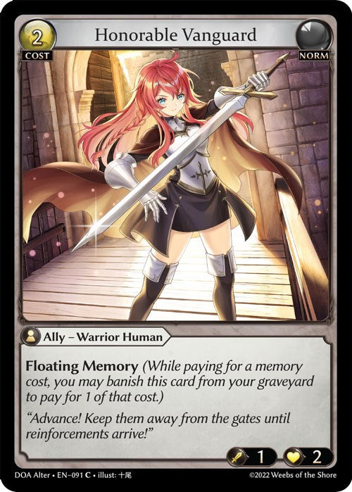 Honorable Vanguard (091) [Dawn of Ashes: Alter Edition] Foil