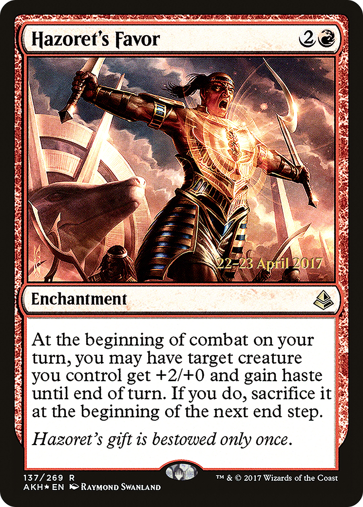 Hazoret's Favor [Amonkhet Prerelease Promos] | Silver Goblin