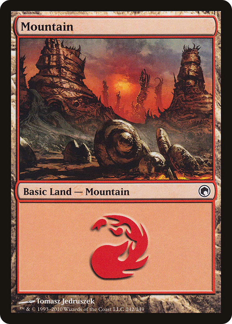 Mountain (242) [Scars of Mirrodin] | Silver Goblin