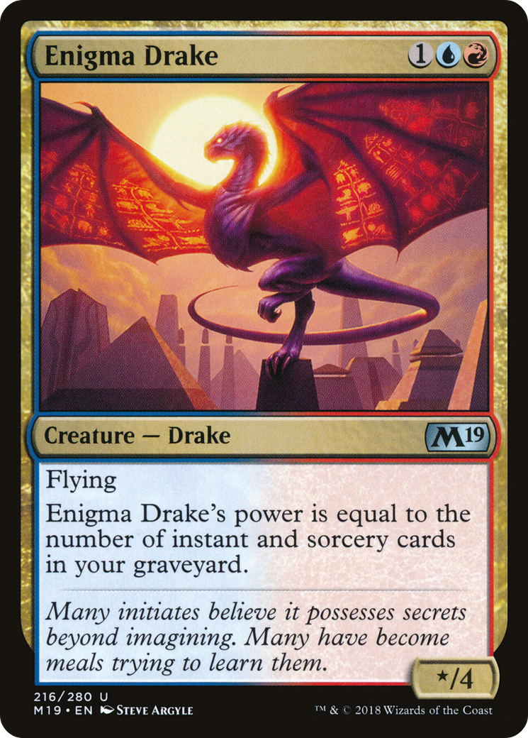 Enigma Drake [Core Set 2019] | Silver Goblin