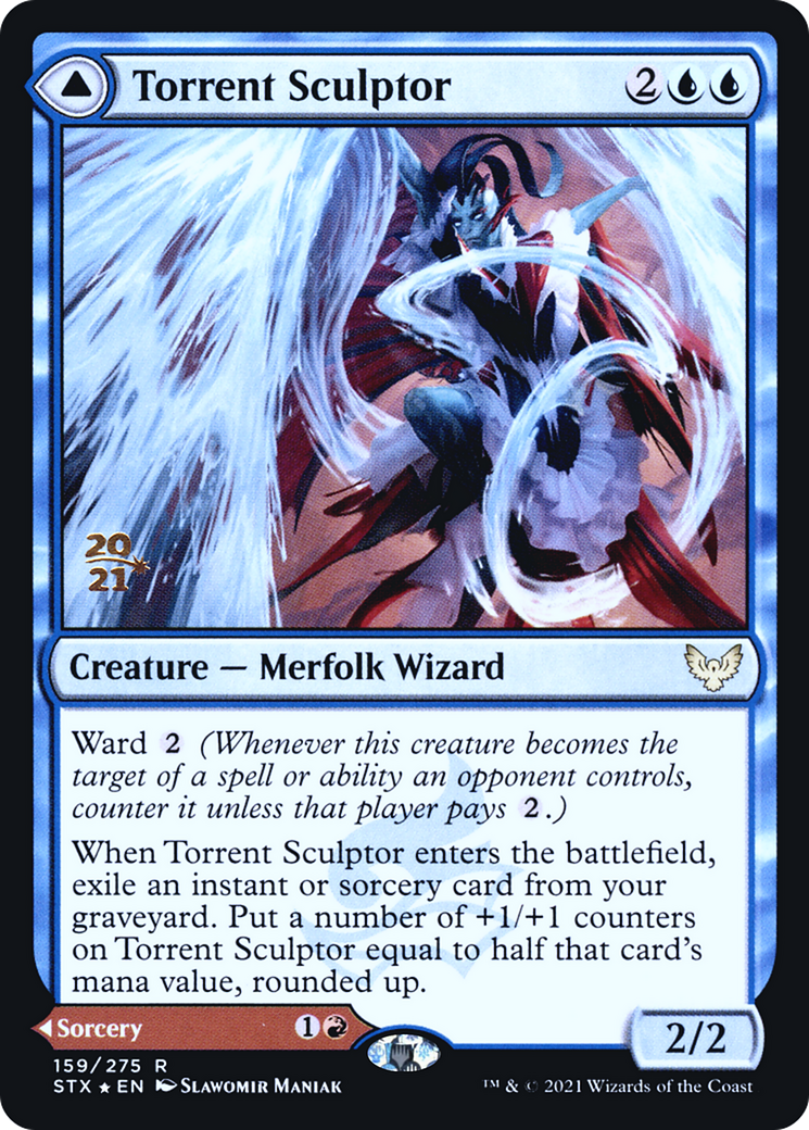 Torrent Sculptor // Flamethrower Sonata [Strixhaven: School of Mages Prerelease Promos] | Silver Goblin