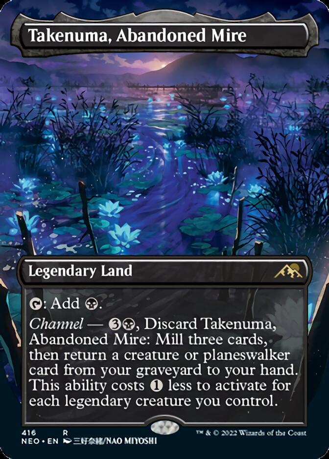 Takenuma, Abandoned Mire (Borderless Alternate Art) [Kamigawa: Neon Dynasty] | Silver Goblin