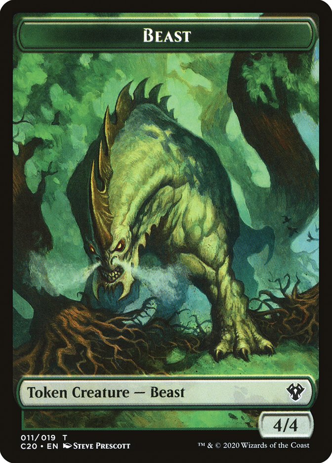 Bird Illusion // Beast (011) Double-Sided Token [Commander 2020 Tokens] | Silver Goblin