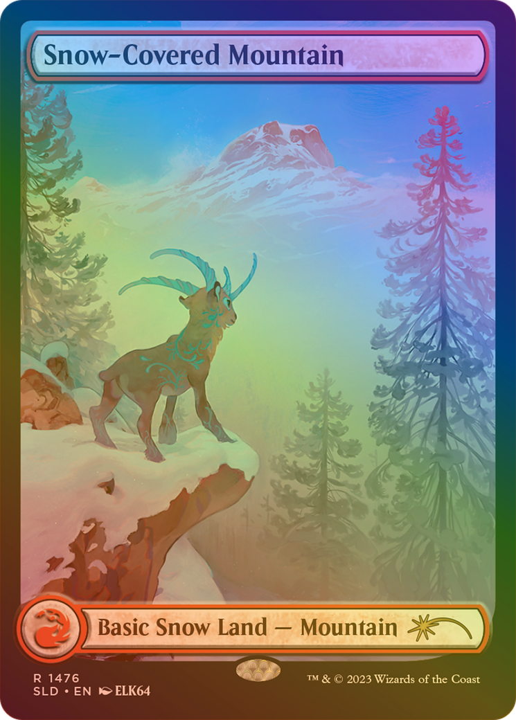 Snow-Covered Mountain (1476) (Rainbow Foil) [Secret Lair Drop Series]