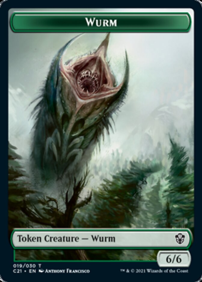 Wurm // Kraken Double-Sided Token [Commander 2021 Tokens] | Silver Goblin