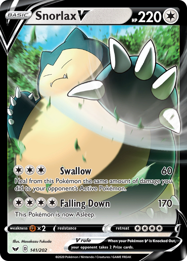 Snorlax V (141/202) [Sword & Shield: Base Set] | Silver Goblin