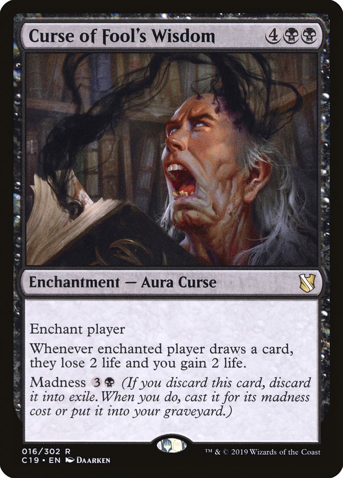 Curse of Fool's Wisdom [Commander 2019] | Silver Goblin