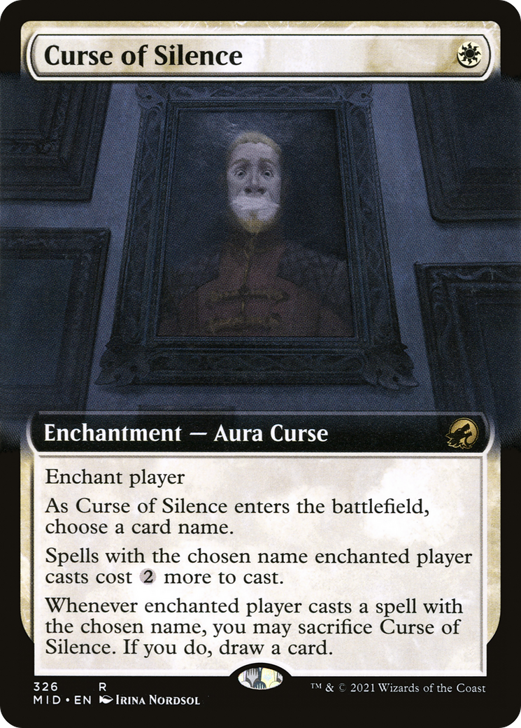 Curse of Silence (Extended Art) [Innistrad: Midnight Hunt] | Silver Goblin