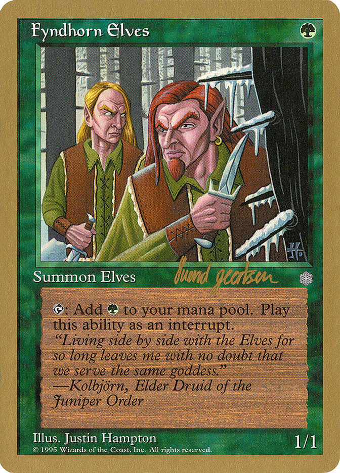 Fyndhorn Elves (Svend Geertsen) [World Championship Decks 1997] | Silver Goblin