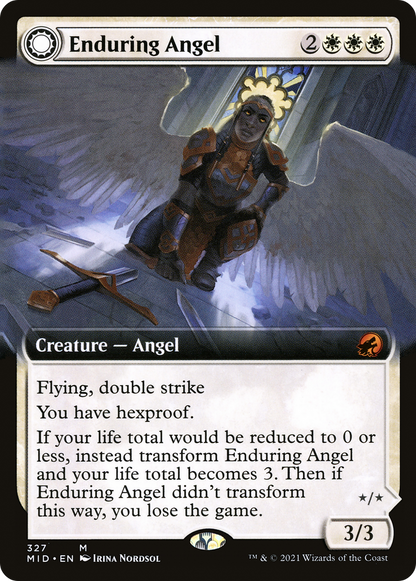 Enduring Angel // Angelic Enforcer (Extended Art) [Innistrad: Midnight Hunt]