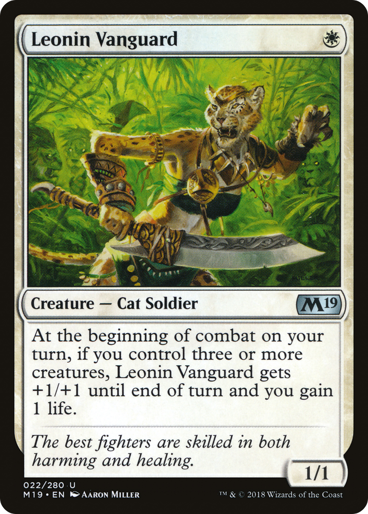 Leonin Vanguard [Core Set 2019] | Silver Goblin