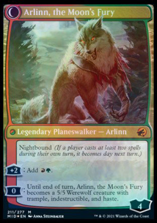 Arlinn, the Pack's Hope // Arlinn, the Moon's Fury [Innistrad: Midnight Hunt Prerelease Promos] | Silver Goblin