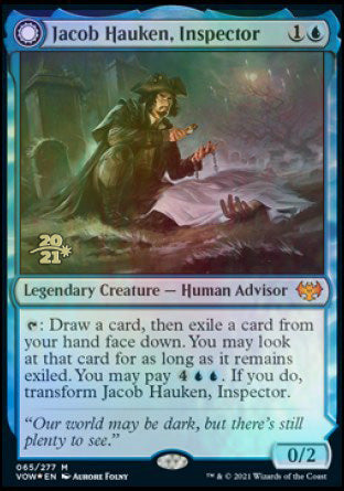 Jacob Hauken, Inspector // Hauken's Insight [Innistrad: Crimson Vow Prerelease Promos] | Silver Goblin