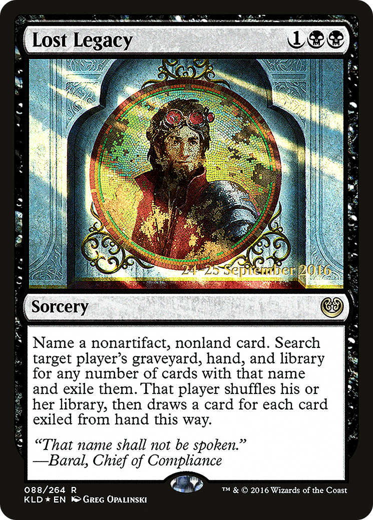 Lost Legacy [Kaladesh Prerelease Promos] | Silver Goblin