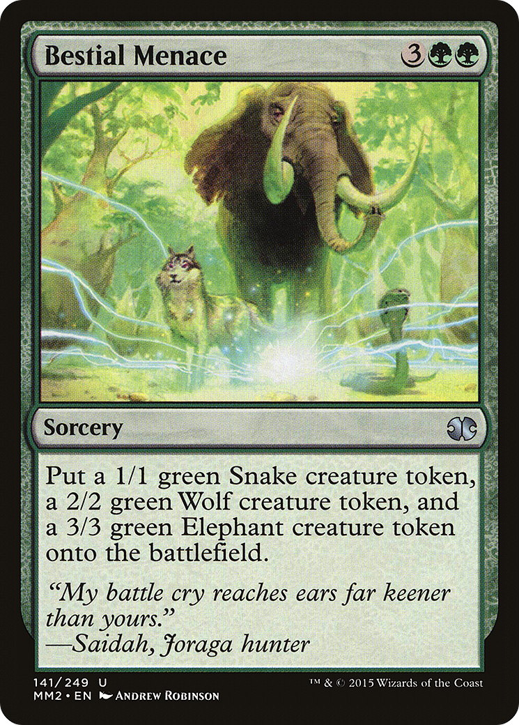 Bestial Menace [Modern Masters 2015] | Silver Goblin