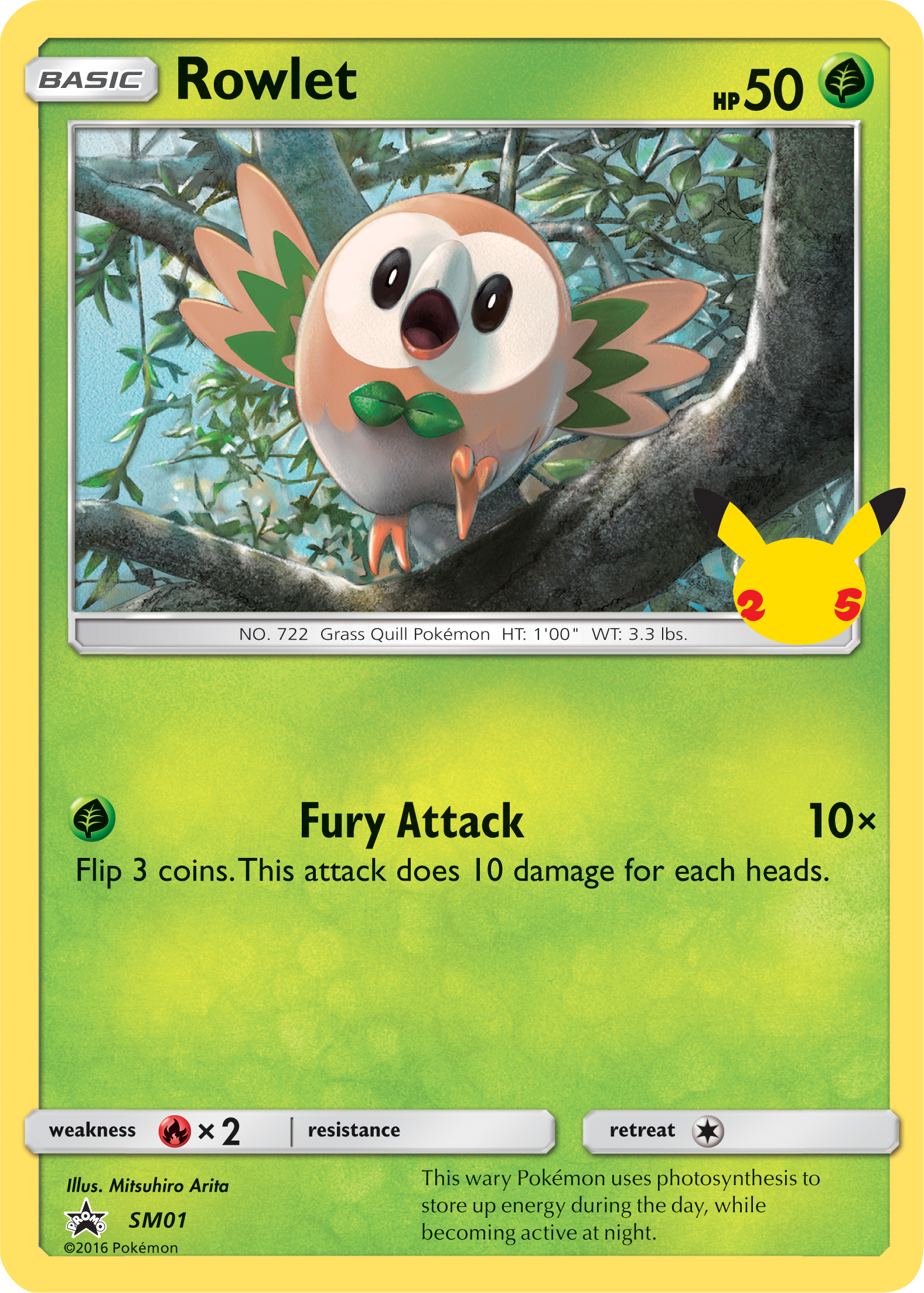 Rowlet (SM01) (Jumbo Card) [First Partner Pack] | Silver Goblin