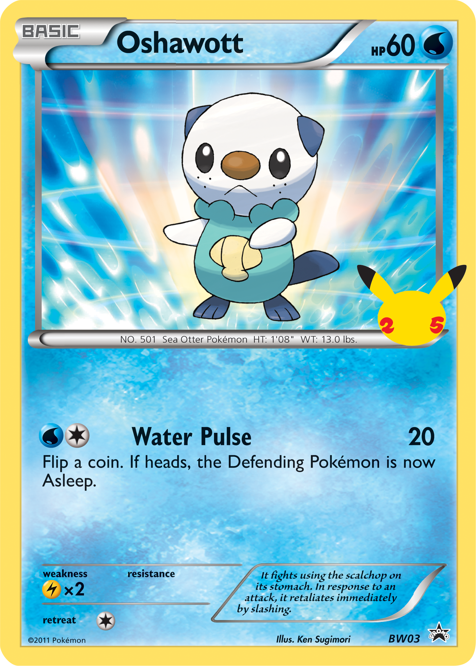 Oshawott (BW03) (Jumbo Card) [First Partner Pack] | Silver Goblin