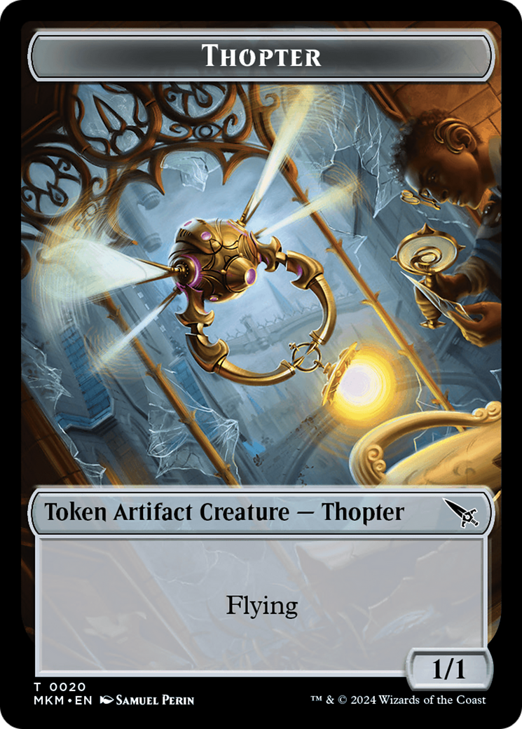 Thopter (0020) // Human Double-Sided Token [Murders at Karlov Manor Tokens] | Silver Goblin