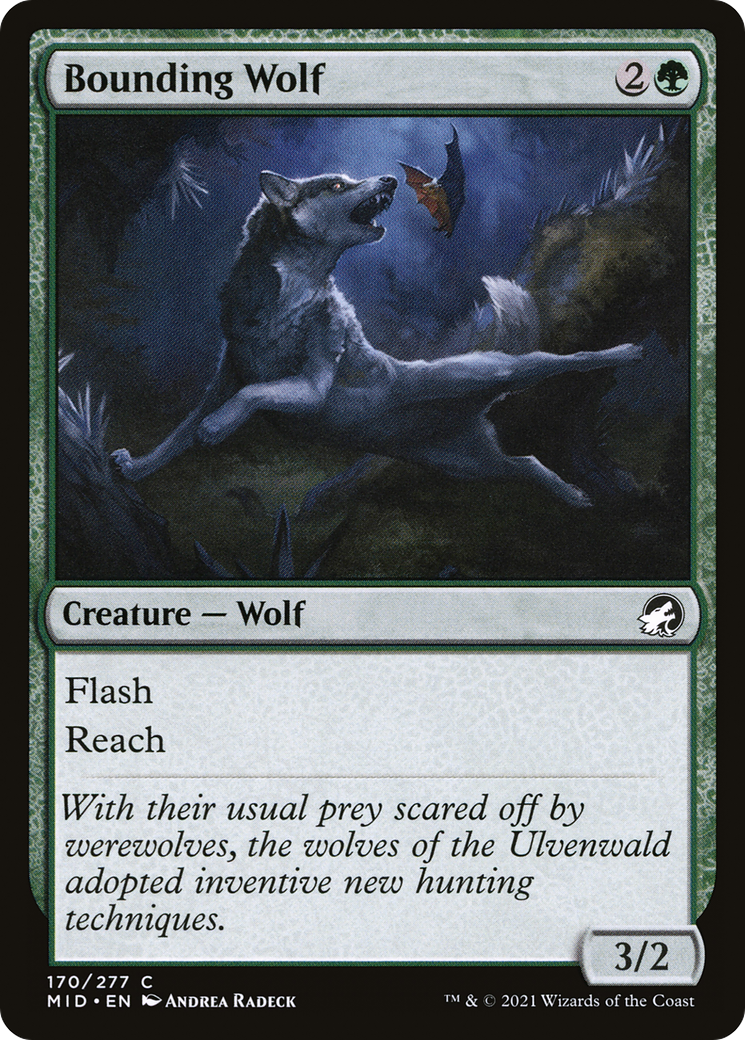 Bounding Wolf [Innistrad: Midnight Hunt] | Silver Goblin