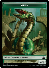 Goblin (0008) // Wurm Double-Sided Token [Ravnica Remastered Tokens] | Silver Goblin