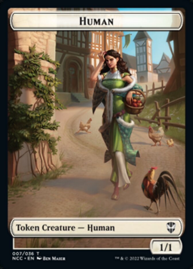 Eldrazi Spawn // Human Double-Sided Token [Streets of New Capenna Commander Tokens] | Silver Goblin