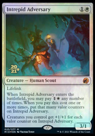 Intrepid Adversary [Innistrad: Midnight Hunt Prerelease Promos] | Silver Goblin