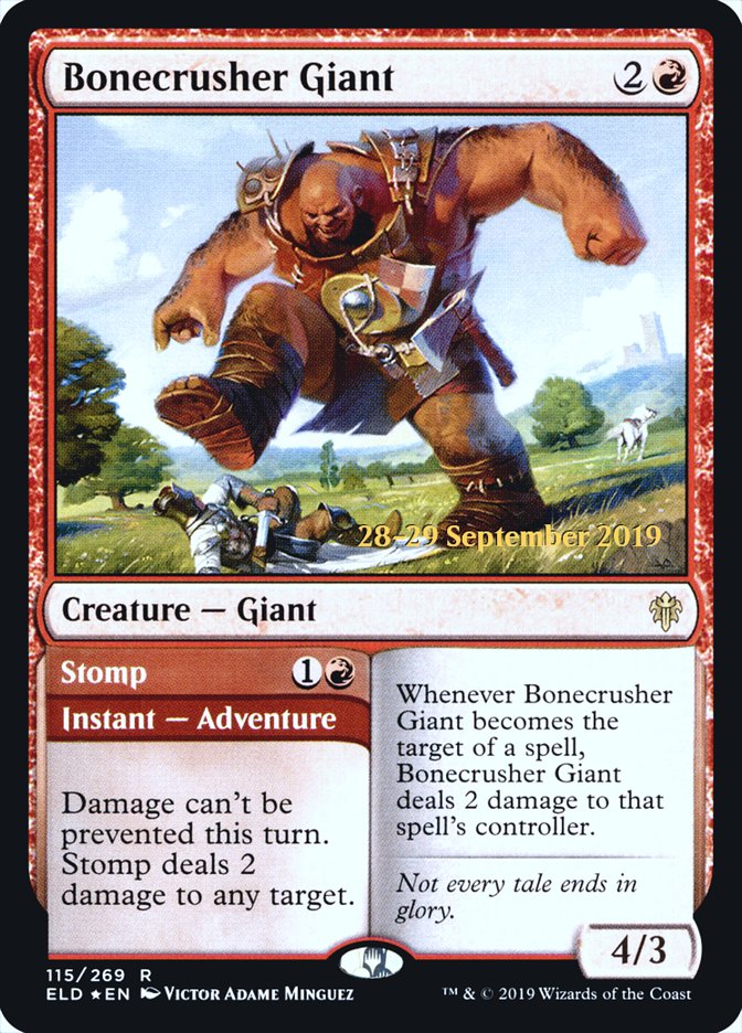 Bonecrusher Giant // Stomp [Throne of Eldraine Prerelease Promos] | Silver Goblin