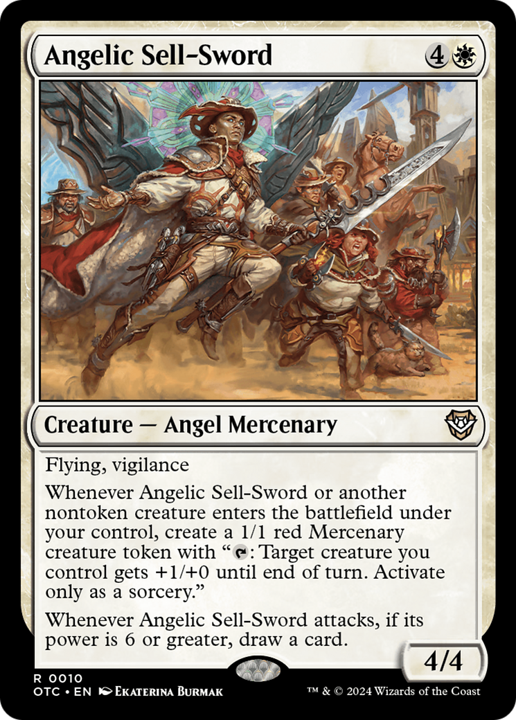 Angelic Sell-Sword [Outlaws of Thunder Junction Commander] | Silver Goblin