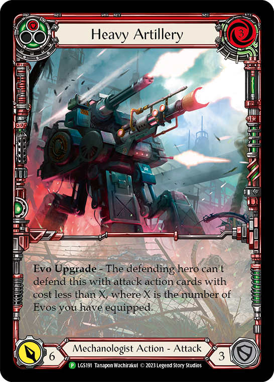 Heavy Artillery (Red) [LGS191] (Promo)  Rainbow Foil | Silver Goblin