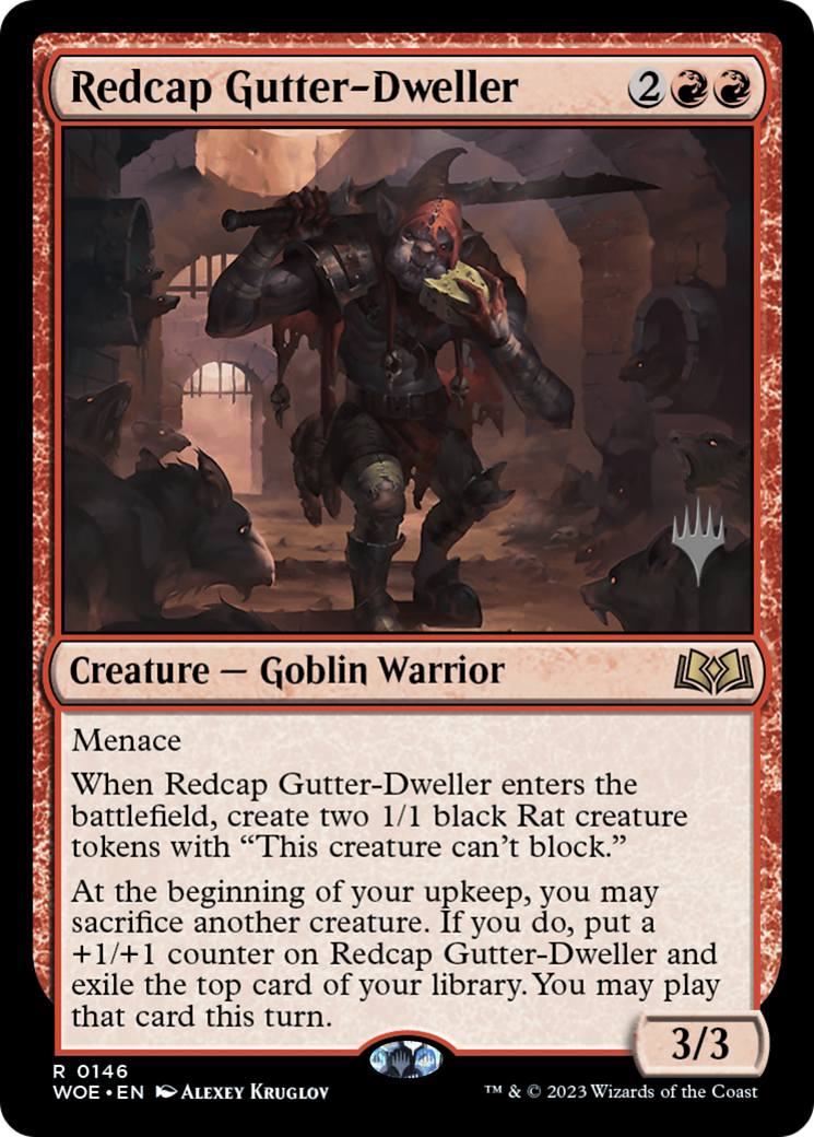 Redcap Gutter-Dweller (Promo Pack) [Wilds of Eldraine Promos] | Silver Goblin