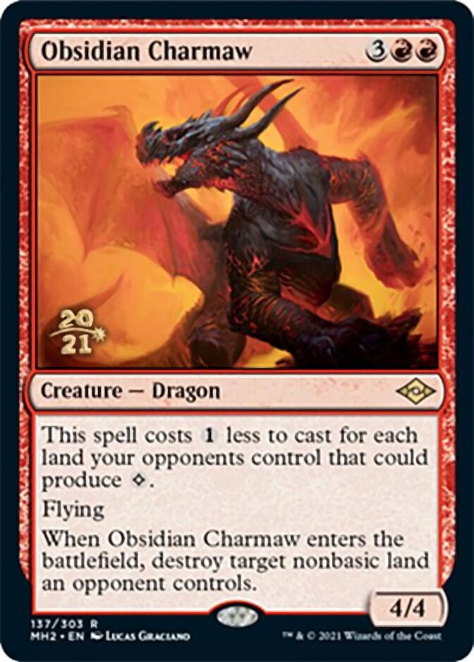 Obsidian Charmaw [Modern Horizons 2 Prerelease Promos] | Silver Goblin