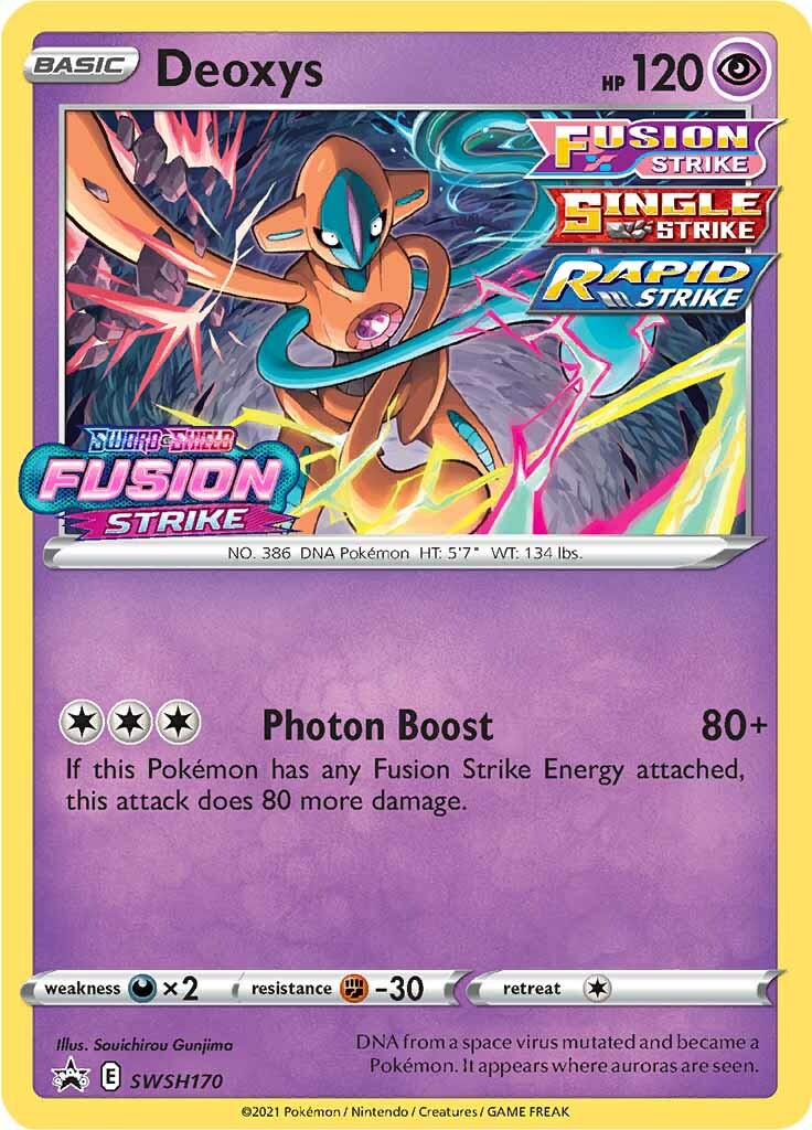 Deoxys (SWSH170) (Prerelease Promo) [Sword & Shield: Black Star Promos] | Silver Goblin