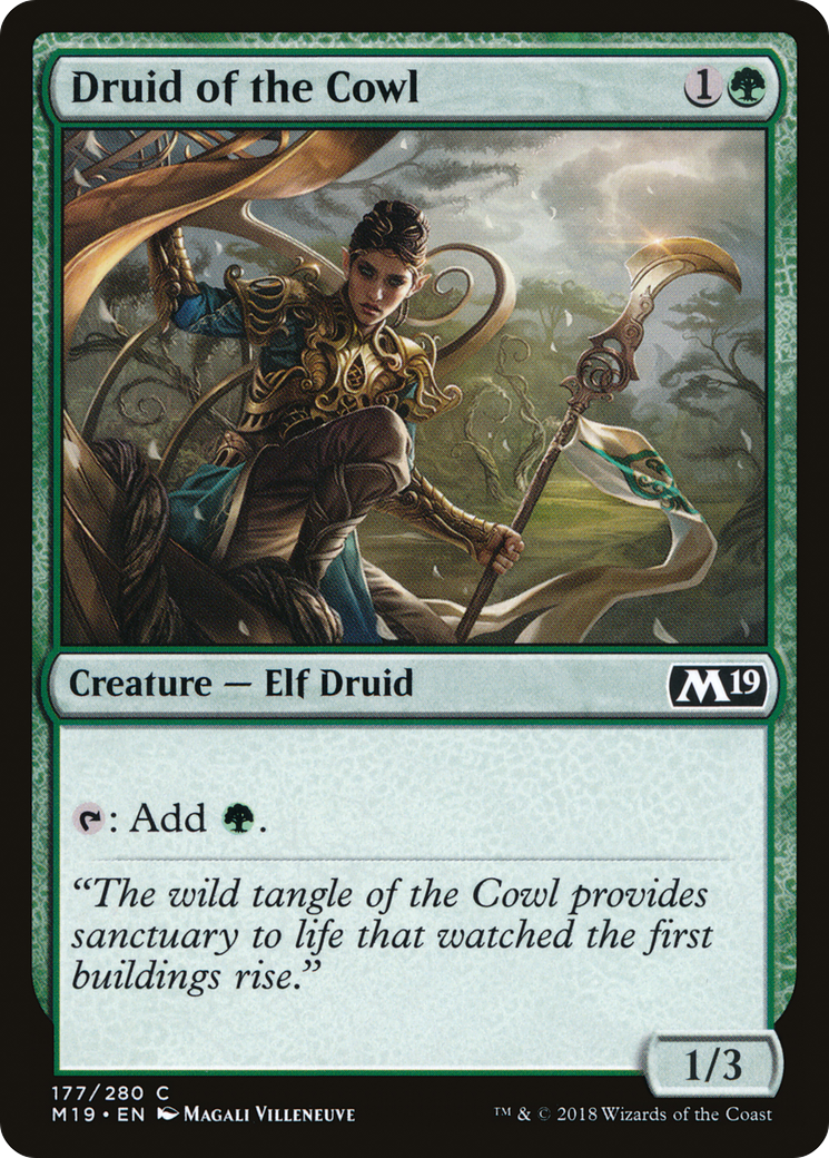 Druid of the Cowl [Core Set 2019] | Silver Goblin