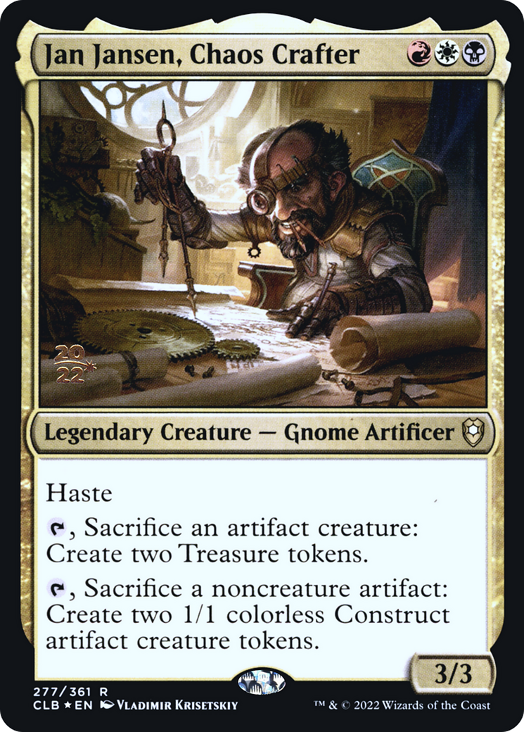 Jan Jansen, Chaos Crafter [Commander Legends: Battle for Baldur's Gate Prerelease Promos] | Silver Goblin