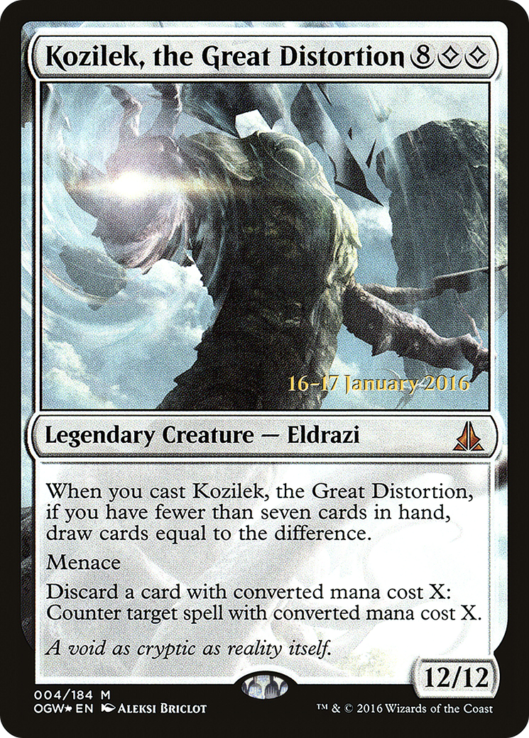 Kozilek, the Great Distortion [Oath of the Gatewatch Prerelease Promos] | Silver Goblin