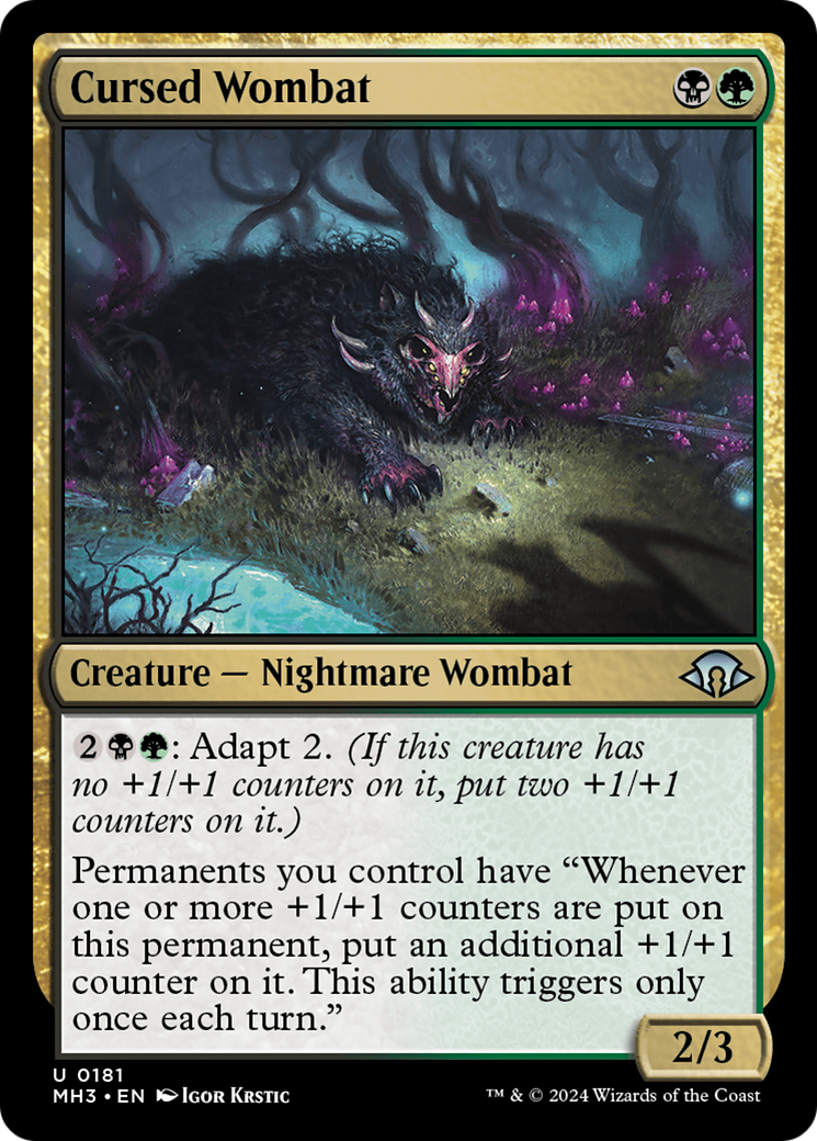 Cursed Wombat [Modern Horizons 3] | Silver Goblin