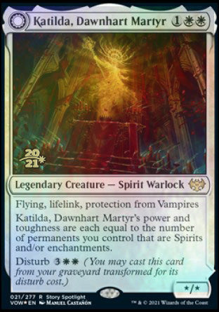 Katilda, Dawnhart Martyr // Katilda's Rising Dawn [Innistrad: Crimson Vow Prerelease Promos] | Silver Goblin