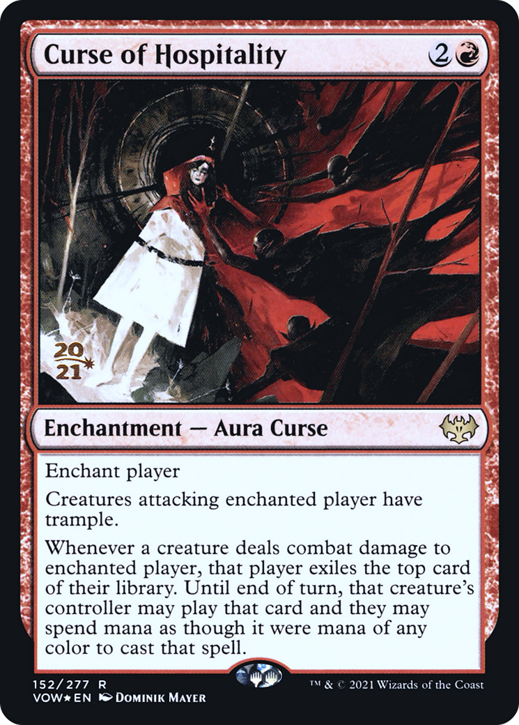 Curse of Hospitality [Innistrad: Crimson Vow Prerelease Promos] | Silver Goblin