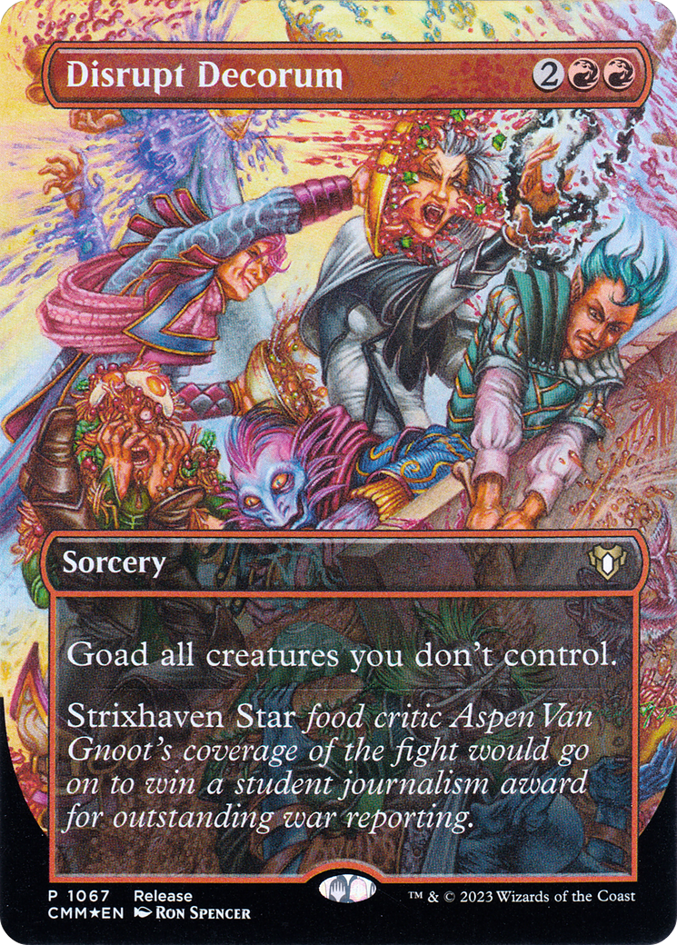 Disrupt Decorum (Borderless Alternate Art) [Commander Masters] | Silver Goblin